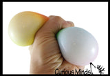 BULK - WHOLESALE - SALE - 2.5" Rainbow Doh Filled Stress Ball - Glob Balls - Squishy Gooey Shape-able Squish Sensory Squeeze Balls