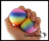 BULK - WHOLESALE - SALE - 1.75" Rainbow Doh Filled Stress Ball - Glob Balls - Squishy Gooey Shape-able Squish Sensory Squeeze Balls