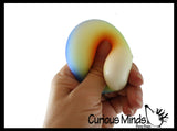 BULK - WHOLESALE - SALE - 1.75" Rainbow Doh Filled Stress Ball - Glob Balls - Squishy Gooey Shape-able Squish Sensory Squeeze Balls