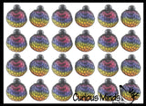 Rainbow Mesh Doh Filled Squeeze Balls - Doh - Ultra Squishy and Moldable Dough Relaxing Sensory Fidget Stress Toy