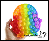 Cute Rainbow Ocean Animal Theme Bubble Pop Game - Penguin, Lobster, Crab, Narwhal, Octopus, Turtle, Seahorse - Silicone Push Poke Bubble Wrap Fidget Toy - Press Bubbles to Pop - Bubble Popper Sensory Stress Toy