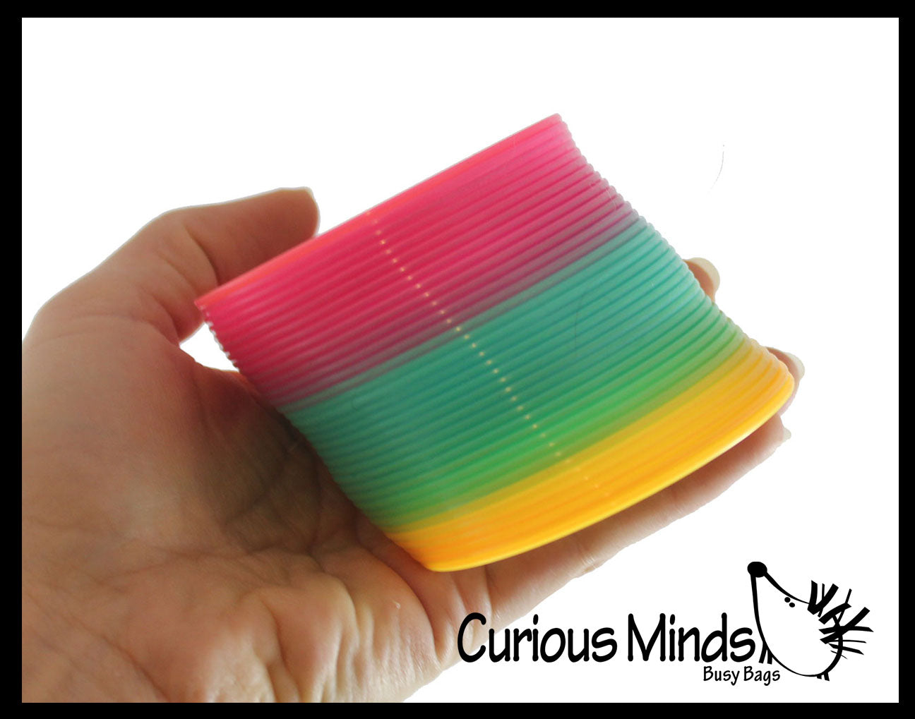Plastic Rainbow Magic Spring Coil Toy - 3" in Box -  Sensory Fidget Toy - Relaxing & Mesmerizing - Stair Walking Fun Classic Toy