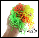 BULK - WHOLESALE - SALE - 3 Ramen Stretchy Noodle Strings Fidget Toy - Build Resistance for Strengthening Exercise, Pull, Stretchy, Fiddle