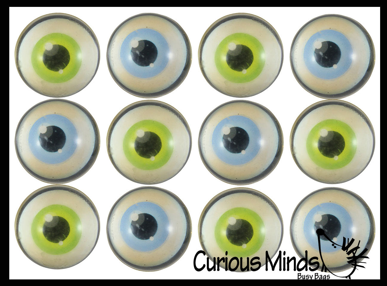 Realistic Human Eye Super Bouncy Balls - Eyeball Novelty Party Favor Toy Ophthalmologist, Optometry Anatomy