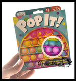 Foxmind Tie Dye or Color Changing in Sun Bubble Pop It Game - Silicone Push Poke Bubble Wrap Fidget Toy - Press Bubbles to Pop the Bubbles Down Then Flip it over and Do it Again - Sensory Stress Toy