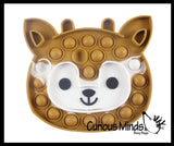 Cute Holiday Reindeer Alpaca Festive Bubble Popper Fidget Toy - Fun Party Favor Toy - Christmas Winter