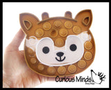 Cute Holiday Reindeer Alpaca Festive Bubble Popper Fidget Toy - Fun Party Favor Toy - Christmas Winter