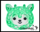 Cute Holiday Reindeer Alpaca Festive Bubble Popper Fidget Toy - Fun Party Favor Toy - Christmas Winter