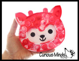 Cute Holiday Reindeer Alpaca Festive Bubble Popper Fidget Toy - Fun Party Favor Toy - Christmas Winter