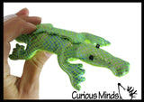Alligator / Crocodile Sand Filled Animal Toy - Heavy Weighted Sandbag Animal Plush Bean Bag Toss - Shimmering Glitter