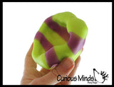 Striped Sand Filled Stress Ball - Moldable Ball with Granular Filling - Heavy Sensory, Stress, Squeeze Fidget Toy ADHD Special Needs Soothing