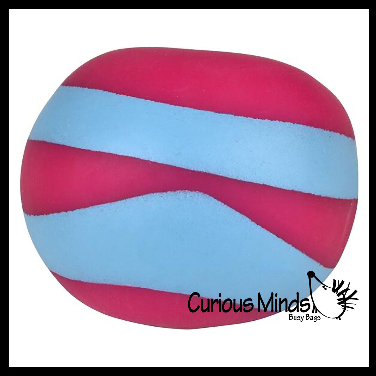 Striped Sand Filled Stress Ball - Moldable Ball with Granular Filling - Heavy Sensory, Stress, Squeeze Fidget Toy ADHD Special Needs Soothing