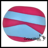 Striped Sand Filled Stress Ball - Moldable Ball with Granular Filling - Heavy Sensory, Stress, Squeeze Fidget Toy ADHD Special Needs Soothing