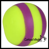 Striped Sand Filled Stress Ball - Moldable Ball with Granular Filling - Heavy Sensory, Stress, Squeeze Fidget Toy ADHD Special Needs Soothing