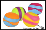 Striped Sand Filled Stress Ball - Moldable Ball with Granular Filling - Heavy Sensory, Stress, Squeeze Fidget Toy ADHD Special Needs Soothing