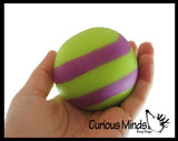 Striped Sand Filled Stress Ball - Moldable Ball with Granular Filling - Heavy Sensory, Stress, Squeeze Fidget Toy ADHD Special Needs Soothing