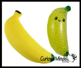 Set of 2 Banana Fidgets - Sand and Water Bead Filled - Moldable Sensory, Stress, Squeeze Fidget Toy ADHD Special Needs Soothing