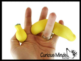 Set of 2 Banana Fidgets - Sand and Water Bead Filled - Moldable Sensory, Stress, Squeeze Fidget Toy ADHD Special Needs Soothing