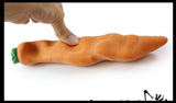 BULK - WHOLESALE - Sand Filled Squishy Carrot - Moldable Sensory, Stress, Squeeze Fidget Toy ADHD Special Needs Soothing