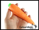 Sand-Filled Squishy Banana & Carrot - Moldable Sensory, Stress, Squeeze Fidget Toy ADHD Special Needs Soothing