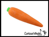 BULK - WHOLESALE - Sand Filled Squishy Carrot - Moldable Sensory, Stress, Squeeze Fidget Toy ADHD Special Needs Soothing