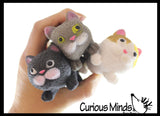 Stretchy Cat Crushed Bead Sand Filled - Kitty Lover Sensory Fidget Toy Weighted