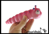 Sand Filled Stretchy Caterpillar - Moldable Sensory, Stress, Squeeze Fidget Toy ADHD Special Needs Soothing Grub Bug