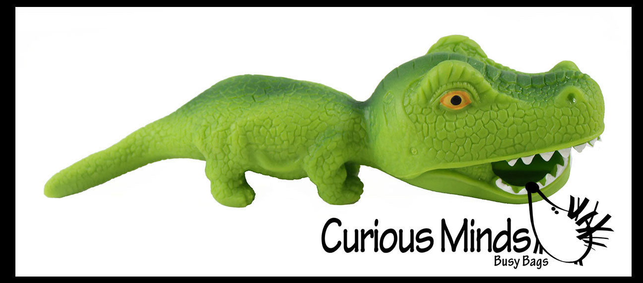 Sand Filled Squishy Dinosaur - Moldable Sensory, Stress, Squeeze Fidget Toy ADHD Special Needs Soothing Dino