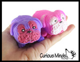 Stretchy Pug Dog Crushed Bead Sand Filled - Doggy Lover Sensory Fidget Toy Weighted