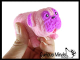 Stretchy Pug Dog Crushed Bead Sand Filled - Doggy Lover Sensory Fidget Toy Weighted