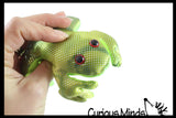 Frog Sand Filled Animal Toy - Heavy Weighted Sandbag Animal Plush Bean Bag Toss - Shimmering Glitter
