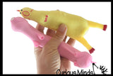 2 Sand Animals - Pig and Chicken - Sand Filled Squishy - Rubber Chicken Moldable Sensory, Stress, Squeeze Fidget Toy ADHD Special Needs Soothing