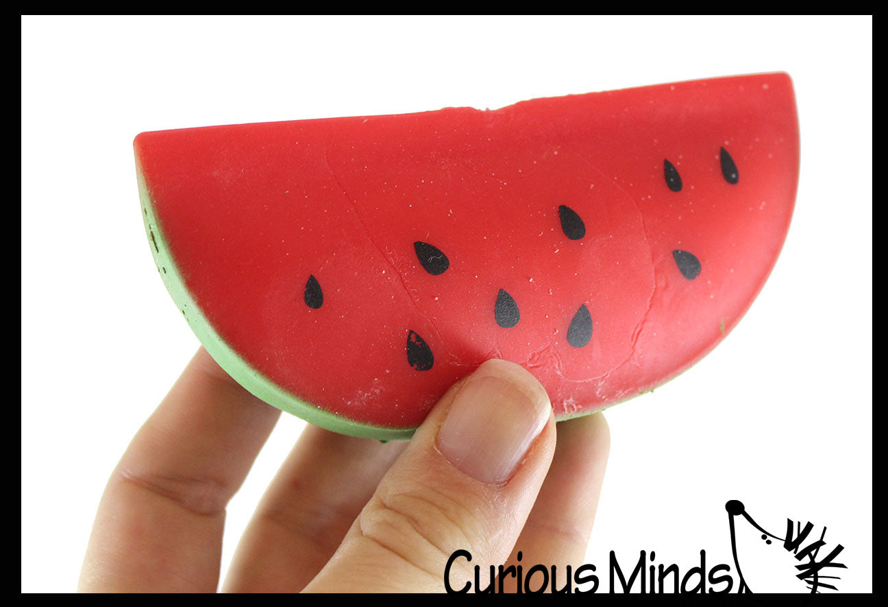 Watermelon Sand Filled Fruits - Watermelon - Moldable Sensory, Stress, Squeeze Fidget Toy ADHD Special Needs Soothing
