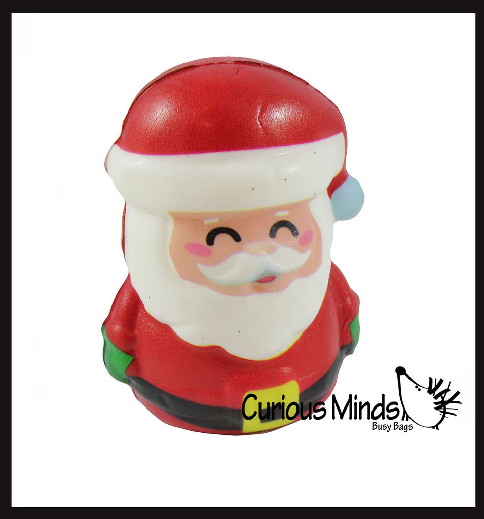 LAST CHANCE - LIMITED STOCK -  Santa Slow Rise Squishy Toy - Memory Foam Squish Stress Ball - Winter Christmas