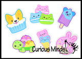 LAST CHANCE - LIMITED STOCK -  - SALE - Large Scented Animal Foods Erasers - Novelty and Functional Adorable Eraser Novelty Treasure Prize, School Classroom Supply, Math Counters - Sorting - Party Favor