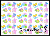 LAST CHANCE - LIMITED STOCK -  - SALE - Large Scented Animal Foods Erasers - Novelty and Functional Adorable Eraser Novelty Treasure Prize, School Classroom Supply, Math Counters - Sorting - Party Favor