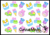 LAST CHANCE - LIMITED STOCK -  - SALE - Large Scented Animal Foods Erasers - Novelty and Functional Adorable Eraser Novelty Treasure Prize, School Classroom Supply, Math Counters - Sorting - Party Favor