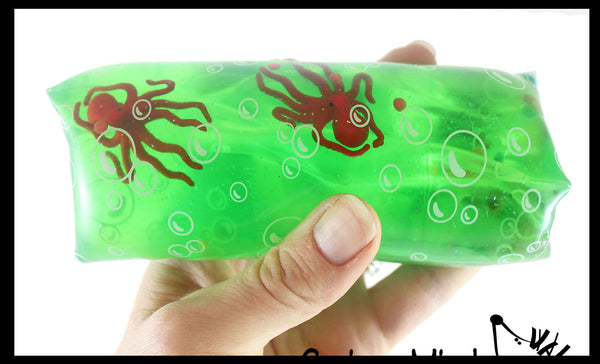 Jumbo Colorful Sealife Animal Water Filled Tube Snake Stress Toy