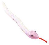 26" Plush Snake with Mermaid 2 Color Reversible Sequin Scales -  Stuffed Sensory Fidget Toy