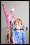 26" Plush Snake with Mermaid 2 Color Reversible Sequin Scales -  Stuffed Sensory Fidget Toy