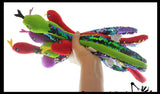 Plush Snake 15" with Mermaid 2 Color Reversible Sequin Scales -  Stuffed Sensory Fidget Toy