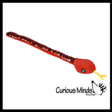 Plush Snake 15" with Mermaid 2 Color Reversible Sequin Scales -  Stuffed Sensory Fidget Toy