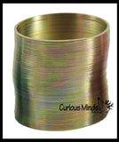 Metal Colored Magic Spring Coil Toy -  Sensory Fidget Toy - Relaxing & Mesmerizing - Stair Walking Fun Classic Toy