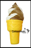 Large 6.5" Squishy Slow Rise Ice Cream Cone -  Sensory, Stress, Fidget Toy