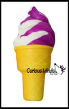 Large 6.5" Squishy Slow Rise Ice Cream Cone -  Sensory, Stress, Fidget Toy