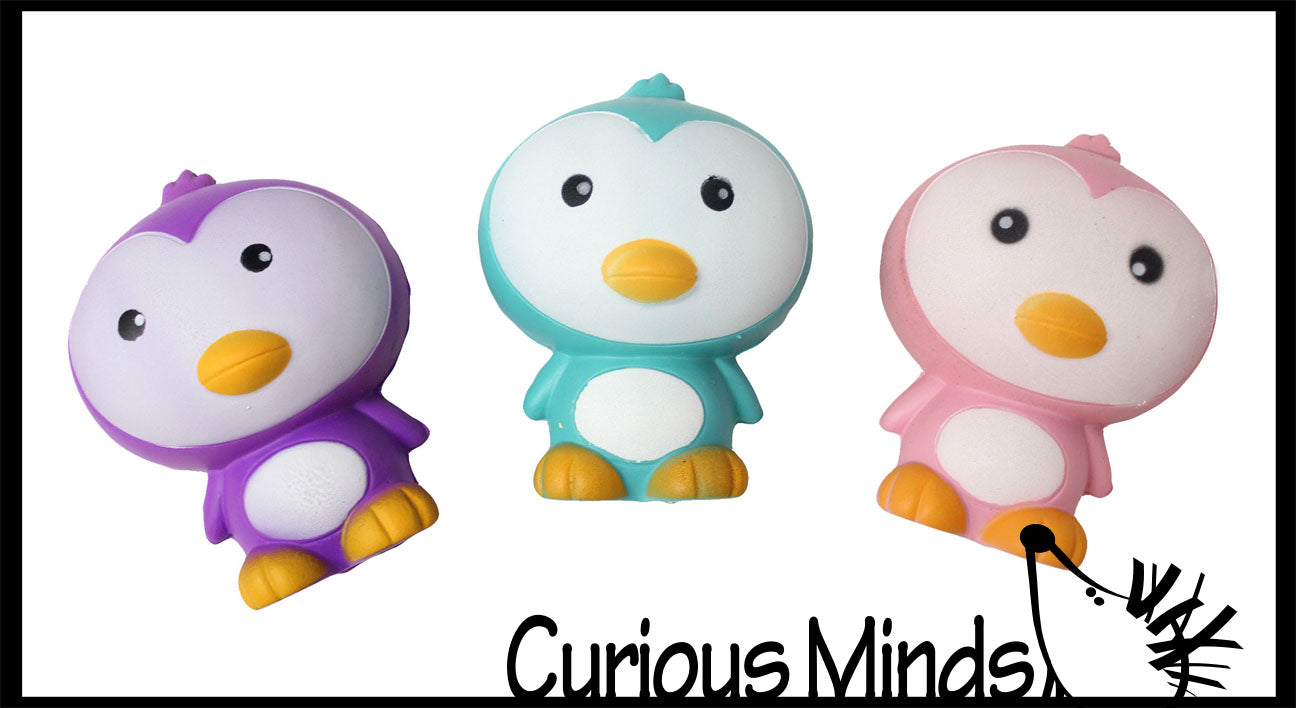 Large 5" Squishy Slow Rise Penguin -  Scented Sensory, Stress, Fidget Toy