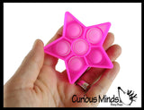 BULK - WHOLESALE - SALE - Mini 3" Geometric Shapes Bubble Pop Fidget Toy - Silicone Push Poke Bubble Wrap Fidget Toy - Press Bubbles to Pop the Bubbles Down - Bubble Popper Sensory Stress Toy