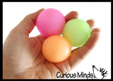 Small Glow in the Dark Doh Filled 1.5" Stress Ball - Ceiling Sticky Glob Balls - Squishy Gooey Shape-able Squish Sensory Squeeze Balls