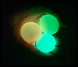 Small Glow in the Dark Doh Filled 1.5" Stress Ball - Ceiling Sticky Glob Balls - Squishy Gooey Shape-able Squish Sensory Squeeze Balls
