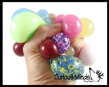 BULK/ WHOLESALE - Assorted Mini Stress Balls - 5 Different Styles  - Neon, Glitter, Metallic, Confetti, Glow in Dark 1.5"  Stress Ball - Ceiling Sticky Glob Balls - Squishy Gooey Shape-able Squish Sensory Squeeze Balls